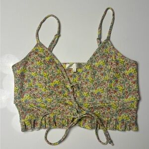 LoveShackFancy floral print tank top tie front